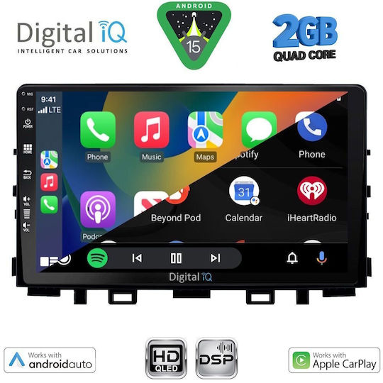 Digital IQ Ηχοσύστημα Αυτοκινήτου για Kia Rio / Stonic 2018 (Bluetooth/USB/WiFi/GPS/Apple-Carplay/Android-Auto) με Οθόνη Αφής 9"