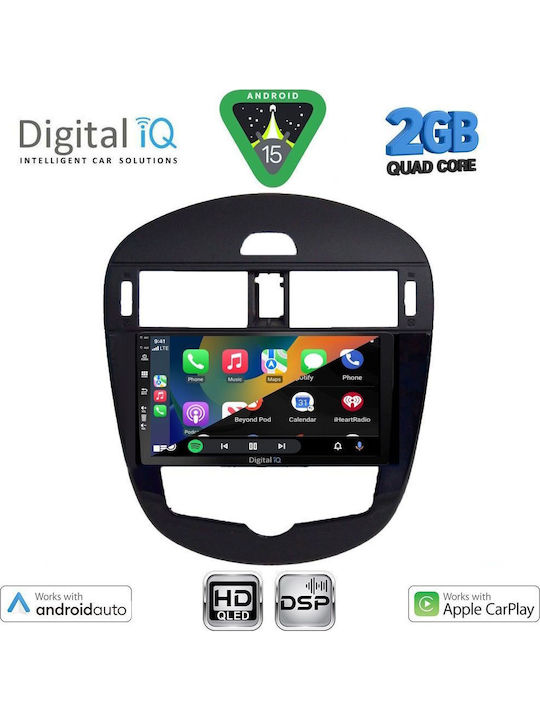 Digital IQ Car Audio System for Nissan Pulsar 2014-2020 with Clima (Bluetooth/USB/WiFi/GPS/Apple-Carplay/Android-Auto) with Touch Screen 9"