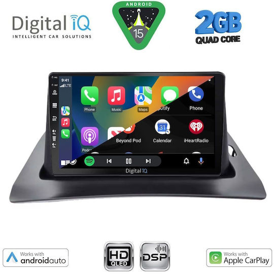 Digital IQ Ηχοσύστημα Αυτοκινήτου για Renault Kangoo 2010-2021 (Bluetooth/USB/WiFi/GPS/Apple-Carplay/Android-Auto) με Οθόνη Αφής 9"