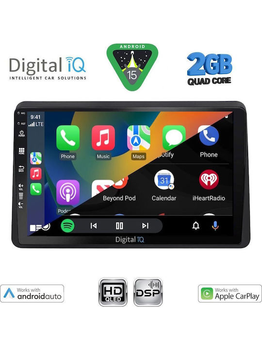 Digital IQ Автомобилна Аудио Система (Блутут/USB/WiFi/GPS/Apple-Carplay/Android-Auto) с Тъчскрийн 10"