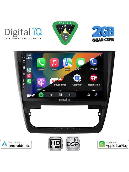 Digital IQ Car Audio System for Skoda Yeti 2014-2018 (Bluetooth/USB/WiFi/GPS/Apple-Carplay/Android-Auto) with Touch Screen 10"