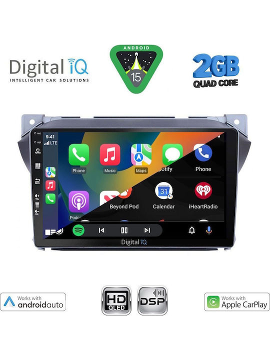 Digital IQ Auto-Audiosystem für Suzuki Hoch Nissan Pixo 2009-2014 (Bluetooth/USB/WiFi/GPS/Apple-Carplay/Android-Auto) mit Touchscreen 9"