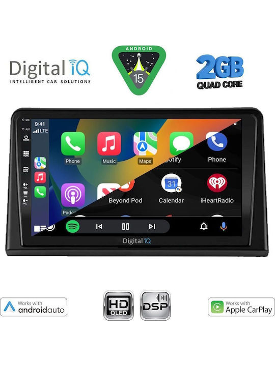 Digital IQ Car Audio System for Renault Express 2020 (Bluetooth/USB/WiFi/GPS/Apple-Carplay/Android-Auto) with Touch Screen 9"