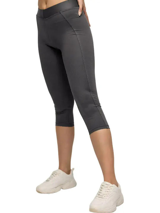 Schulung Frauen Gekürzt Leggings Dark Grey