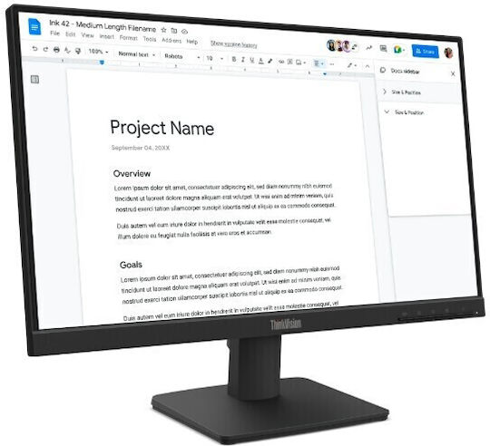 Lenovo ThinkVision S22-4e IPS Monitor 21.5" FHD 1920x1080 με Χρόνο Απόκρισης 4ms GTG