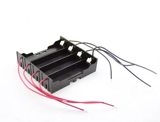 4x 18650 Batteriehalter Anschlusskontakte Lose Drähte