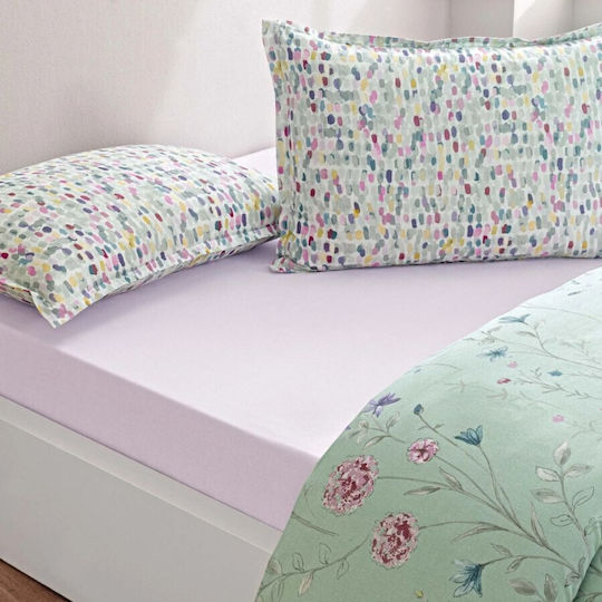 Tac Set Huse Pentru Pilote 100% Bumbac 200x220cm Dublă Cu 2 Fețe De Pernă & 1 Cearșaf Mint