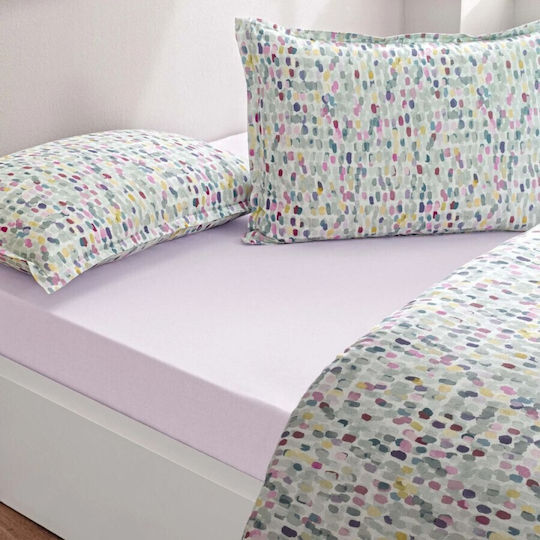 Tac Set Huse Pentru Pilote 100% Bumbac 200x220cm Dublă Cu 2 Fețe De Pernă & 1 Cearșaf Mint