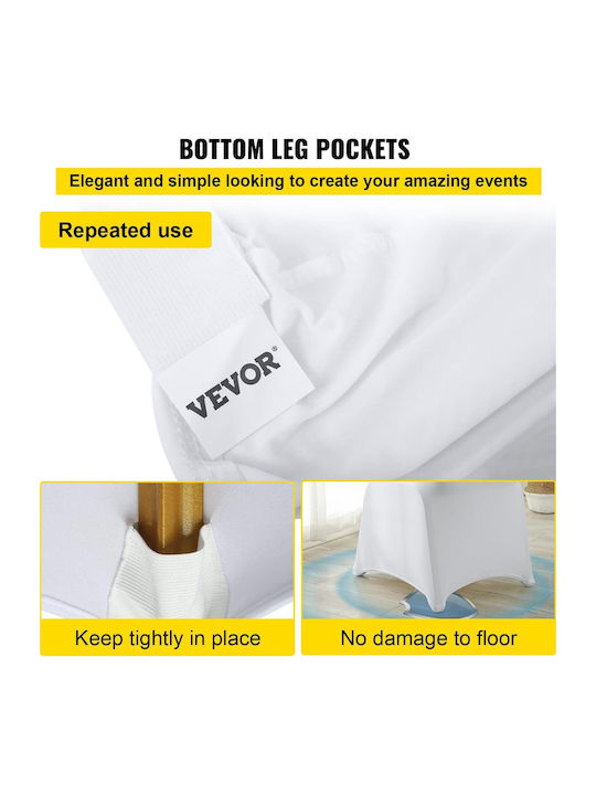 Elastic Cover for Chair White 6pcs