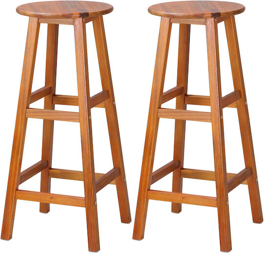 Stool for Bar Outdoor Brown 34x34x76cm