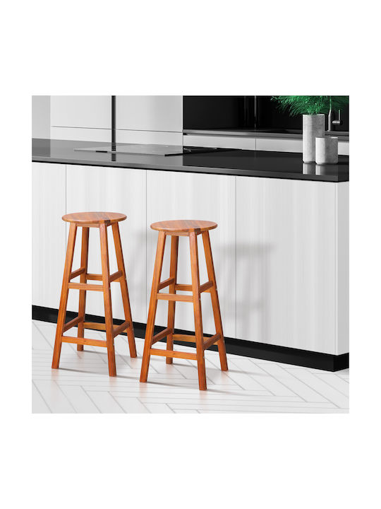 Hölzernes Hocker für Bar Für den Außenbereich Brown 2Stück 34x34x76cm