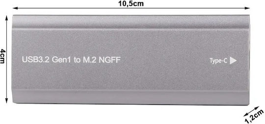Sata Hard Drive Case M.2 SATA III with connection SATA / USB 3.1 in Silber color