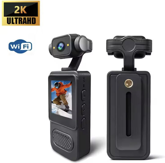 RS438193 Action Camera Full HD (1080p) Λήψης 360° με Οθόνη 1.31" και Wi-Fi Μαύρη