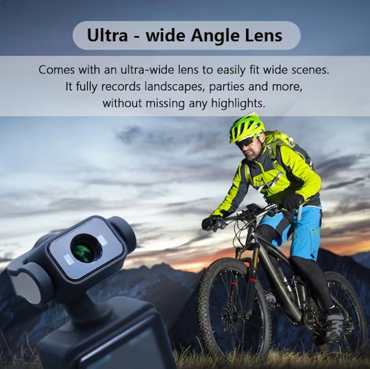 ROZA TC56 Action Camera Full HD (1080p) 360° Capture with Screen Black