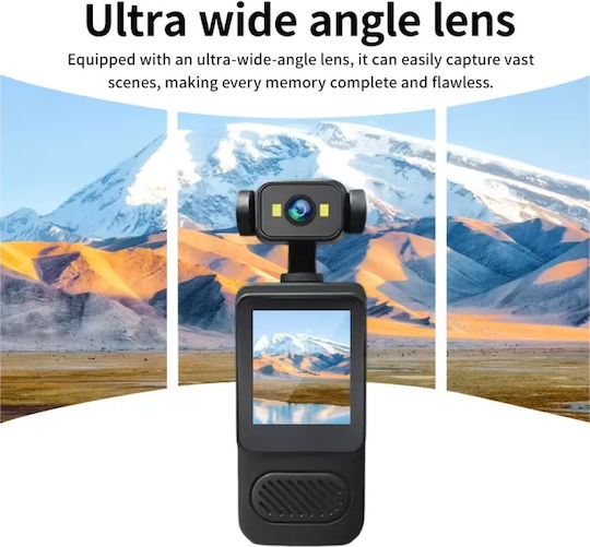 ROZA TC56 Action Camera Full HD (1080p) 360° Capture with Screen Black