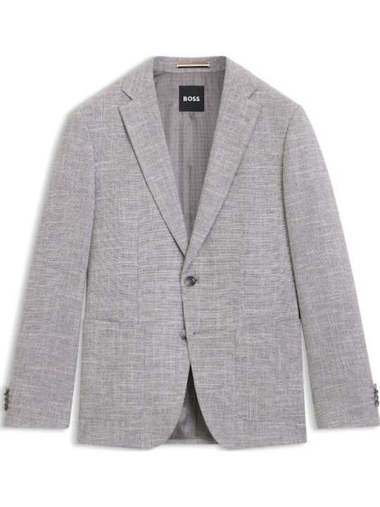 Summer Men’s Suit Jacket with Regular Fit Gray