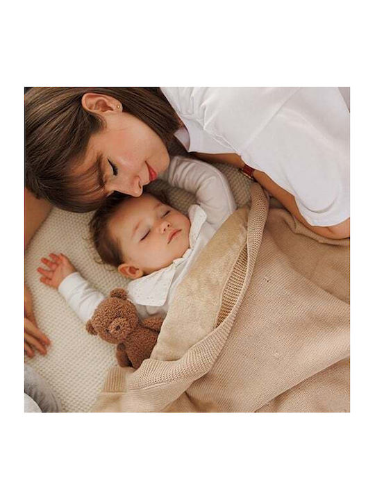 Babyono Blanket Nursery Swaddling Blankets Cotton Beige 75x100cm