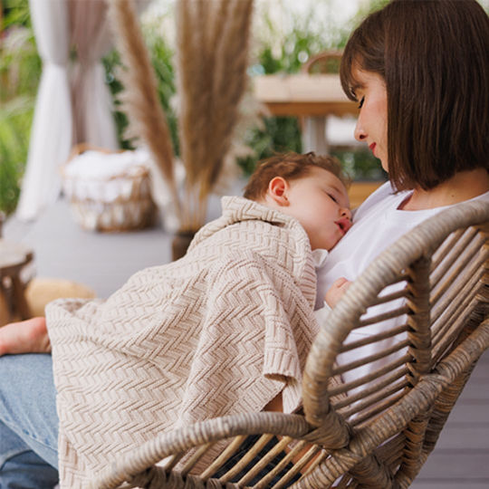 Babyono Blanket Nursery Swaddling Blankets Knitted Beige 75x100cm