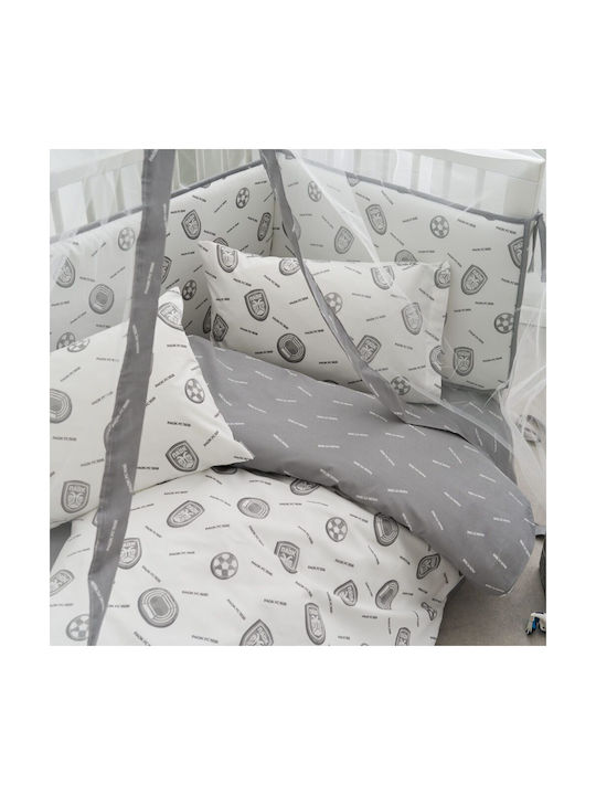 Vesta Home Σετ Βρεφικά Σεντόνια Κούνιας Βαμβακερά Λευκά 120x165εκ.