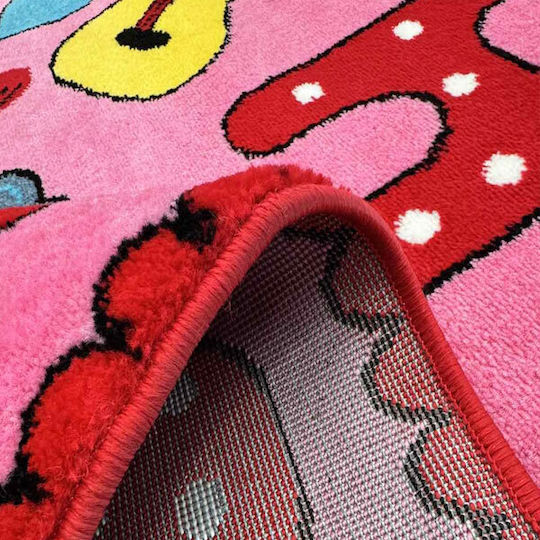 SpitiBazaar Kinder Teppich Rosa 220x270cm