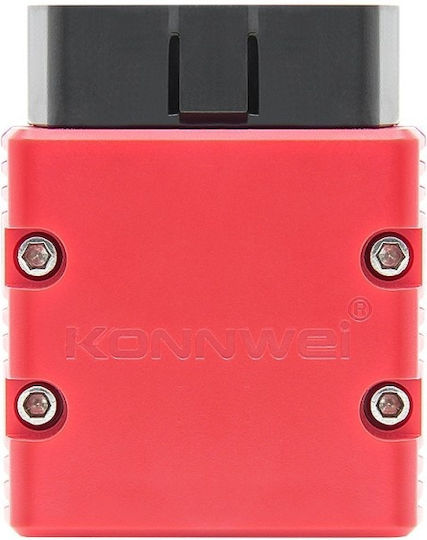 Instrument de Diagnosticare Auto Konnwei Kw902 Mini Elm327 Bluetooth 5.0 Obd2 Compatibil Android Windows Pc Roșu