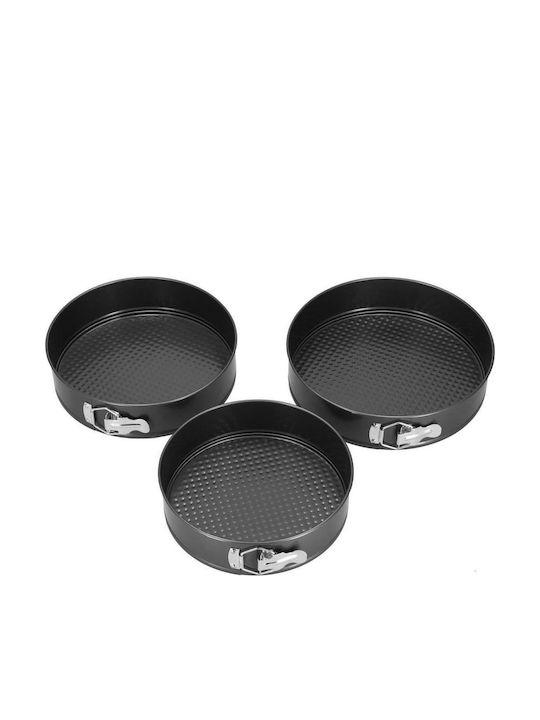 Formă de Patiserie pentru Chec Rotund cu Bază Detașabilă 3buc