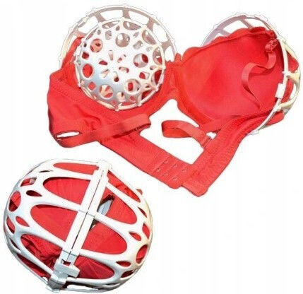Set 2 Bile de Protecție Zola Pentru Spălare Sutiene Albe Plastic Universale
