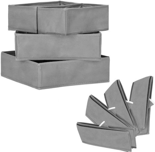 Kunststoff Schubladenteiler für Socken / Unterwäsche / Krawatten in Gray Farbe 4Stück