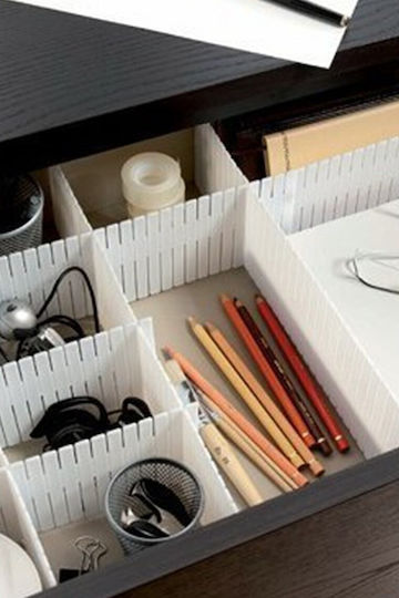 Organizator Sertare Alb 37x7cm 4 Bucăți