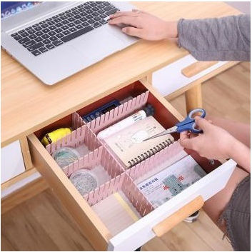 Organizator Sertare Alb 37x7cm 4 Bucăți