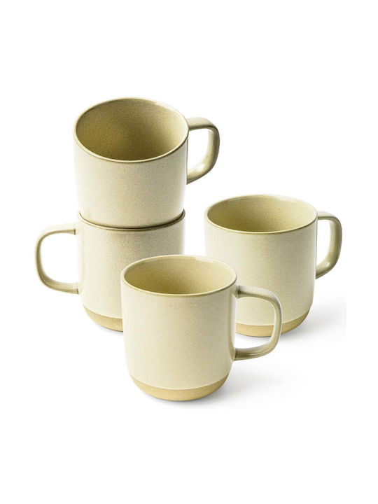Miamio Cană Ceramică Bej 500ml 4buc
