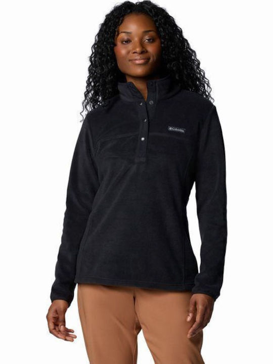 Columbia Benton Springs 1/2 Snap Pull Over Ii Γυναικεία Μπλούζα Fleece Μαύρο