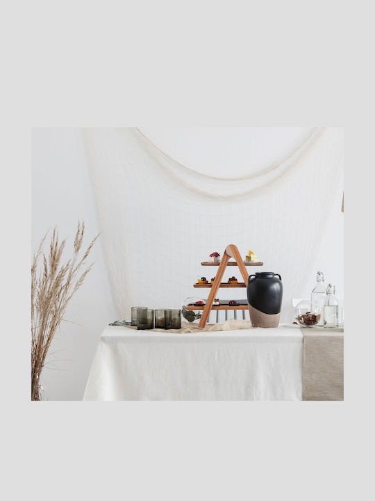 Relaxdays Lemn Platou pentru aperitive Maro Ø15xY15cm L38xl41xH15cm 1buc