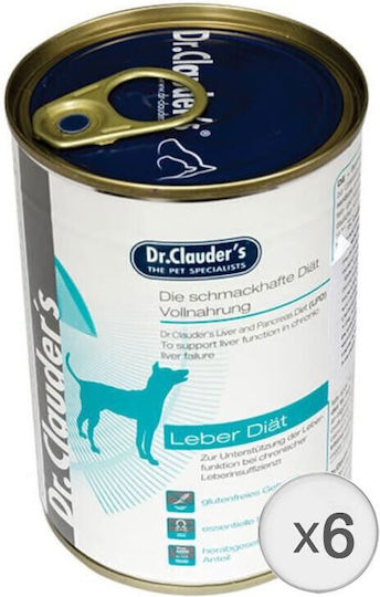 Dr.Clauders Nassfutter Hunde in Dose Diät mit Leber 6x