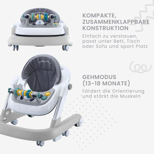 Baby Walker with Music for 6+ Months Blue