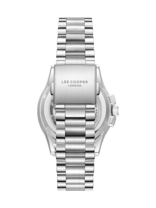 Lee Cooper Men's Watch 43mm Automatic With Silver Metal Bracelet