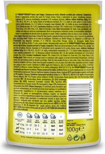 Friskies Υγρή Τροφή για Κουτάβια με Κοτόπουλο και Καρότο 20x100gr