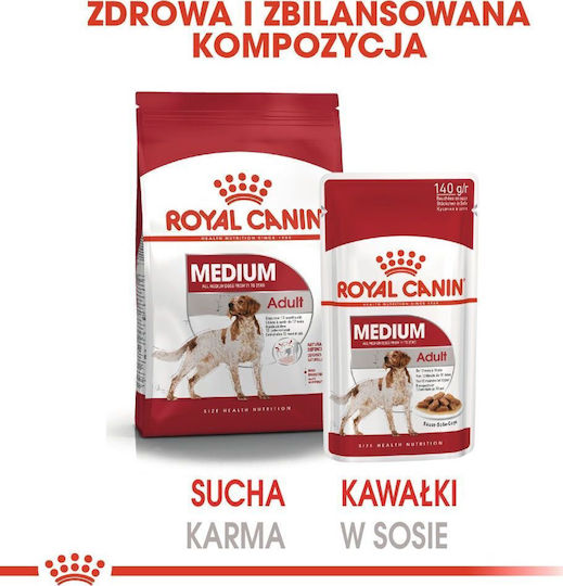 Royal Canin Medium Wet Dog Food with Meat 10x140g