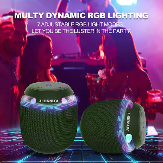 J-Brauv Pro Ηχείο Bluetooth 16W με Διάρκεια Μπαταρίας έως 15 ώρες Πράσινο
