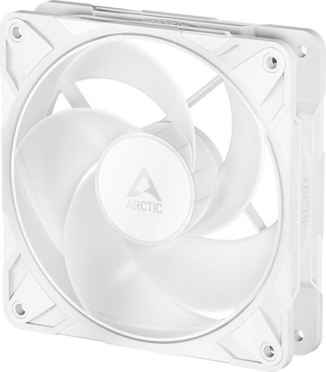Arctic P12 Pro Reverse Blade Case Fan 120mm (3000rpm / 73cfm) with ARGB Lighting and 4-Pin PWM Connection White