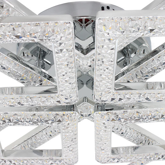 Keskor Deckenleuchte 57cm Silber mit Integrierter LED