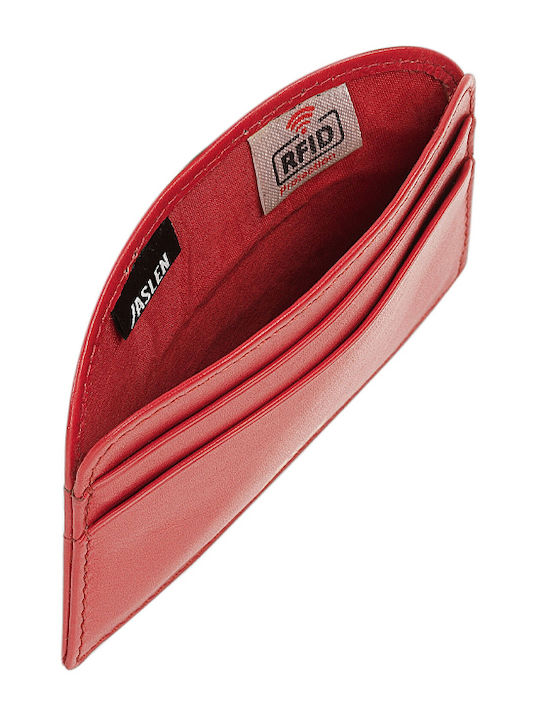Small Leather Women's Wallet Classic with RFID Red