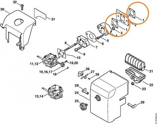 Фланец Stihl 11081291110