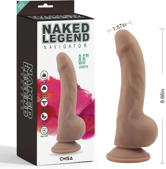 Chisa Novelties Glass Dildo With Suction Cup Brown 22cm