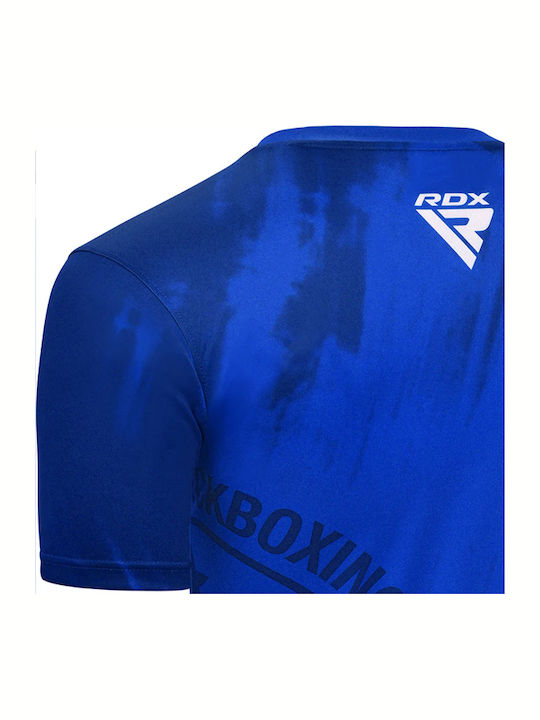 RDX Ανδρική Κοντομάνικη Μπλούζα RDX-WTP-T1-BL για Kickboxing Μπλε