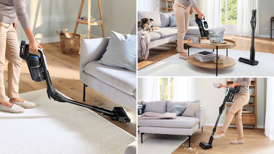 Bosch Unlimited 10 Επαναφορτιζόμενη Σκούπα 2 σε 1 Stick & Χειρός 18V Λευκή