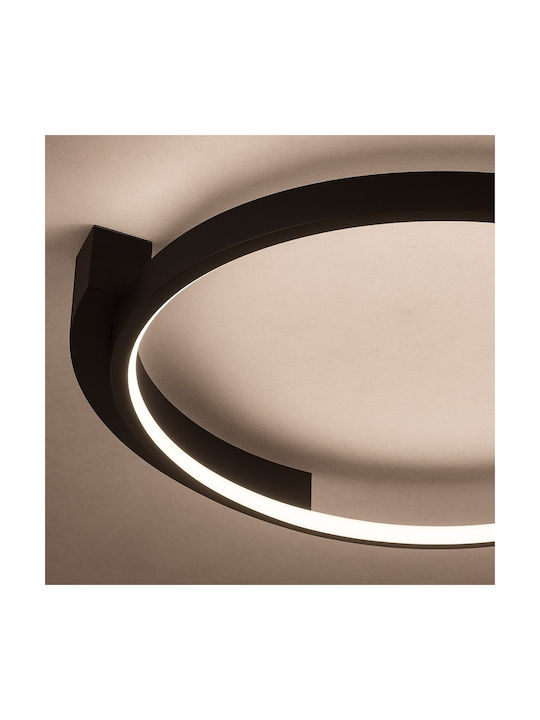Eko Light Πλαφονιέρα Οροφής Μαύρη με Ενσωματωμένο LED