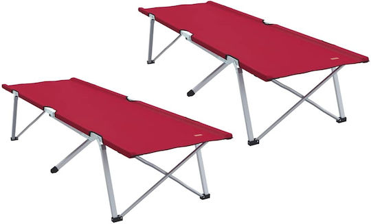 Klappbett ohne Matratze Einzel Rot Set 2Stücke 194x62.5x42.5cm