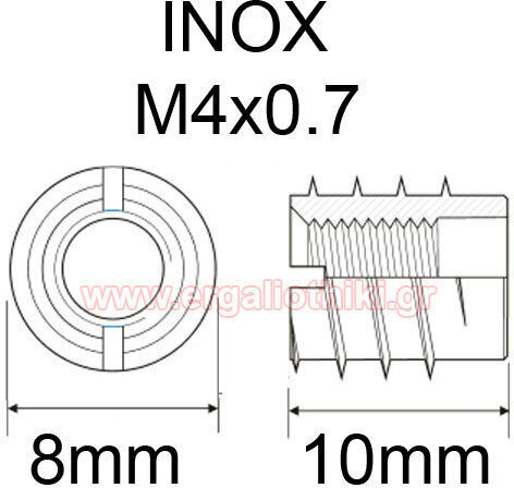 Wood Plug Screw Inox A2 M4 Bussola