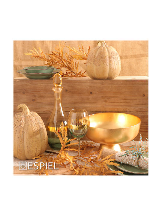 Decorative Tabletop Pumpkin Polyresin Beige Espiel 18x20cm Set 2 Pieces Material Polyresin Beige Espiel Vre207k2